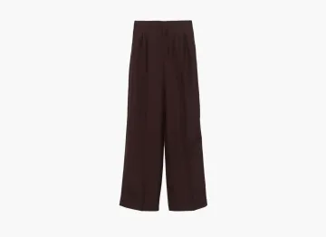 Ami Paris Wide Fit Trousers Dark Brown
