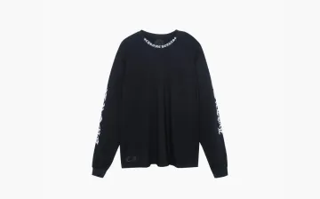 Chrome Hearts Scroll Neck Pocket Logo Long Sleeve Black