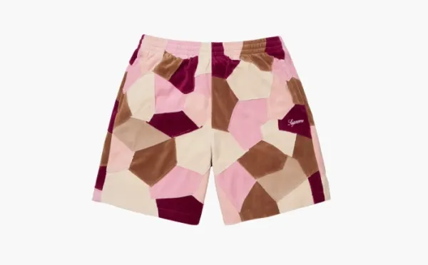 Supreme Patchwork Velour Short Tan