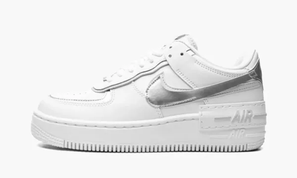 Nike Air Force 1 Shadow WMNS 'White Metallic Silver'