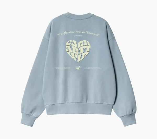 Carhartt WIP Productions Heart Sweatshirt Light Blue