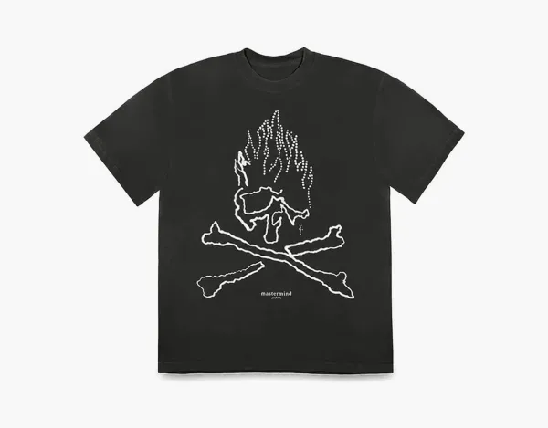 Travis Scott Cactus Jack Flame Skull Tee Black