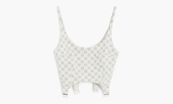 Misbhv Lingerie Monogram Reflective Spaghetti Top Grey