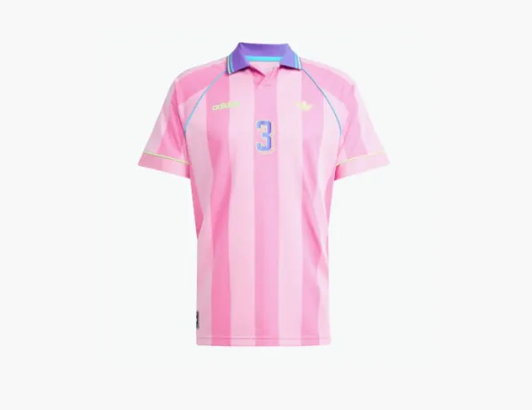 Adidas Originals Jacquard Striped Jersey T-Shirt Lucid Pink