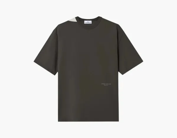 Stone Island Marina Combed Organic Cotton T-Shirt Lead Grey