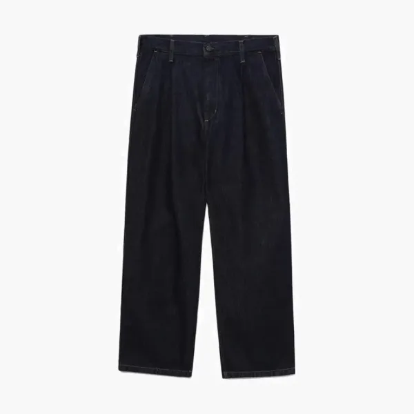 Carhartt WIP Wide Leg Pleated Jeans Indigo
