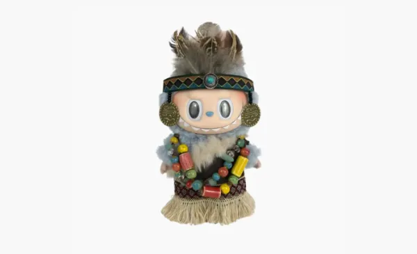 Pop Mart Hang Tag Box Sea Salt Coconut Tribal Feather Headdress
