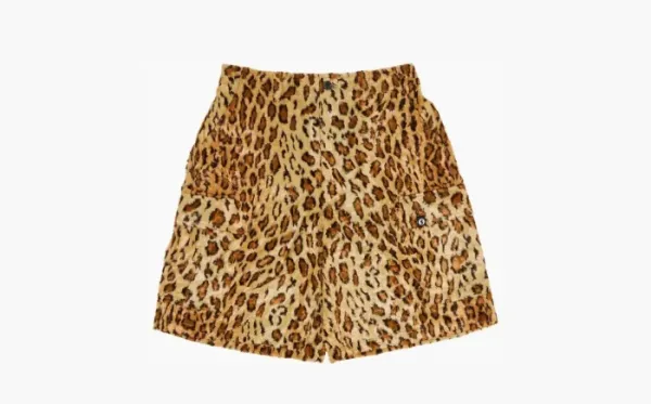 Supreme x Goodenough Crushed Rayon Pile Cargo Short Leopard