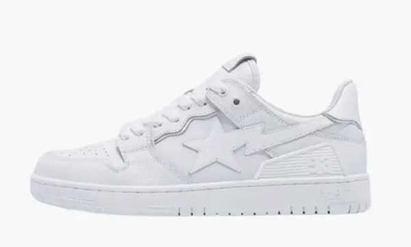 A Bathing Ape BAPE SK8 Sta Triple White Patent Leather