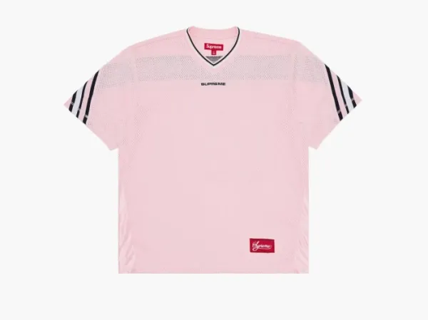 Supreme Jacquard Rib Football Jersey Pink
