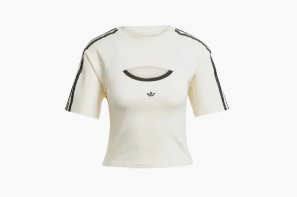 Adidas Originals Cutout Cali Tee  Cream White / Black