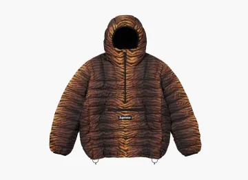 Supreme Micro Down Half Zip Hooded Pullover Tiger