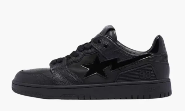 A Bathing Ape BAPE SK8 Sta Triple Black Patent Leather