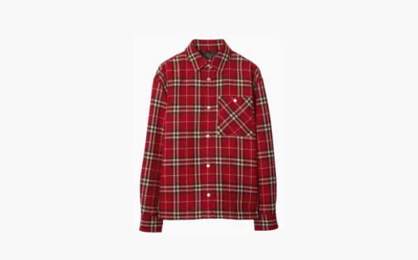 Burberry Checkered Shirt Jacket Red