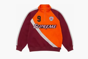 Supreme Equipé Half Zip Sweatshirt Dark Orange