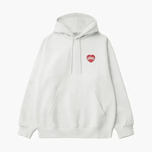 Carhartt WIP Heart Hooded Sweatshirt White