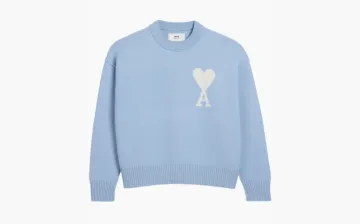 Ami Paris Ami De Coeur Sweater Blue