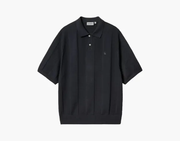 Carhartt WIP Miles Knit Polo Navy