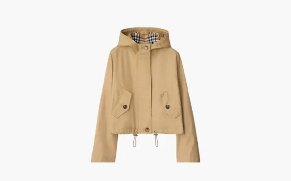 Burberry Short Gabardine Parka Brown