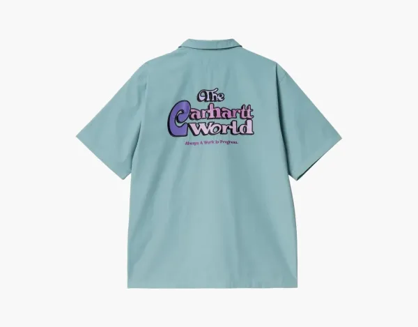 Carhartt WIP World Short Sleeve Shirt Blue