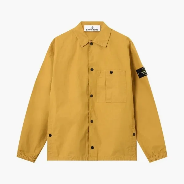 Stone Island Double-Coated Cotton Ripstop Overshirt Mustard