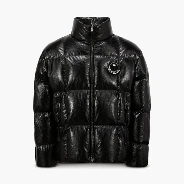 Moncler x Palm Angels Simoom Short Down Jacket Dark Gray