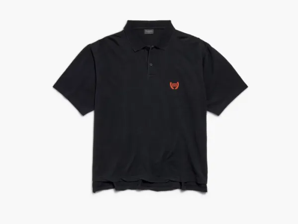 Balenciaga Laurel Classic Short Sleeve Regular Polo Faded Black
