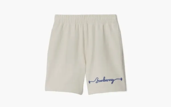 Burberry Knot Logo Cotton Shorts Sail