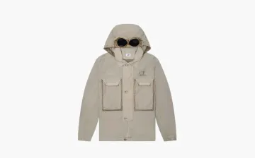 C.P. Company Men's Flatt Nylon Goggle Overshirt Grey