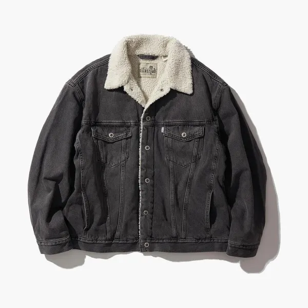 Levi's SilverTab Sherpa Trucker Jacket Washed Black