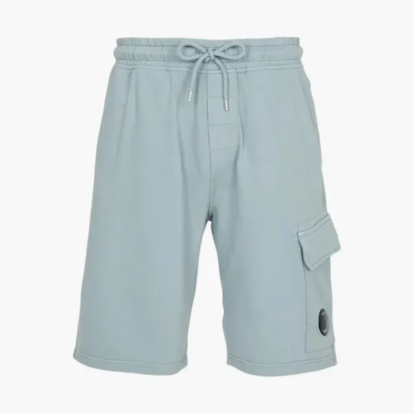 C.P. Company Light Fleece Lens Cargo Shorts Blue