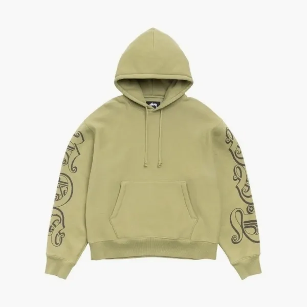 Stussy Motif Print Hoodie Moss