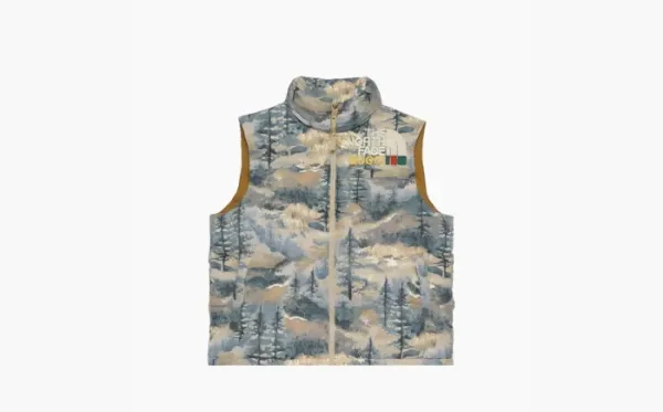 Gucci x The North Face Padded Vest Forest Print