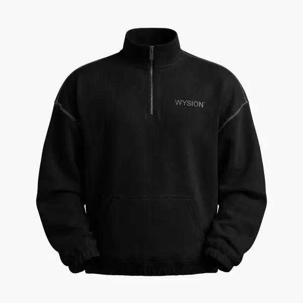 WYSION ZIP SWEATSHIRT ONYX BLACK