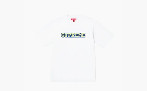 Supreme Satin Appliqué S/S Top White