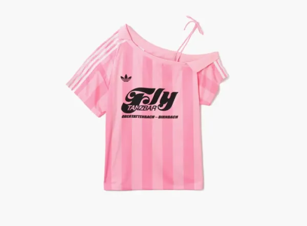 Adidas Originals Off Shoulder Jersey  T-shirt  True Pink / Semi Pink Glow