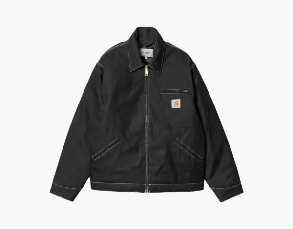 Carhartt WIP OG Detroit Jacket Black Stone Washed