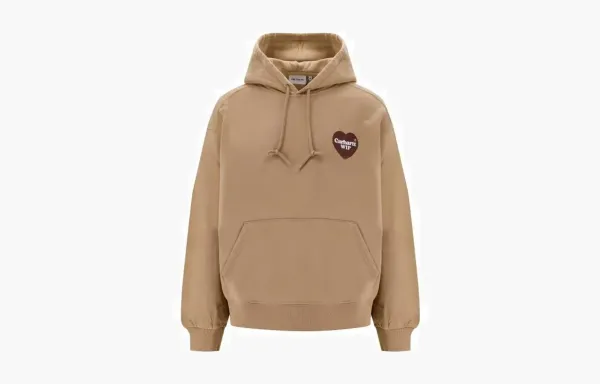 Carhartt WIP Heart Logo Hooded Sweatshirt Tan