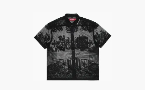 Supreme Last Supper Lace Short-Sleeve Shirt Black