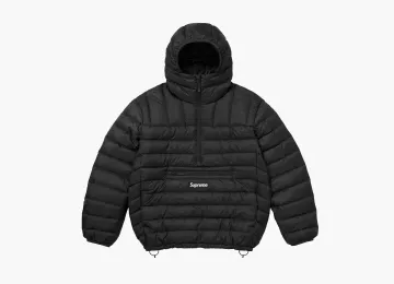 Supreme Micro Down Half Zip Hooded Pullover Black