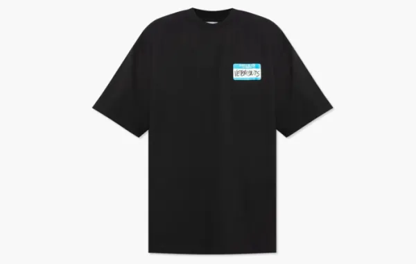 Vetements My Name Is T-Shirt Black