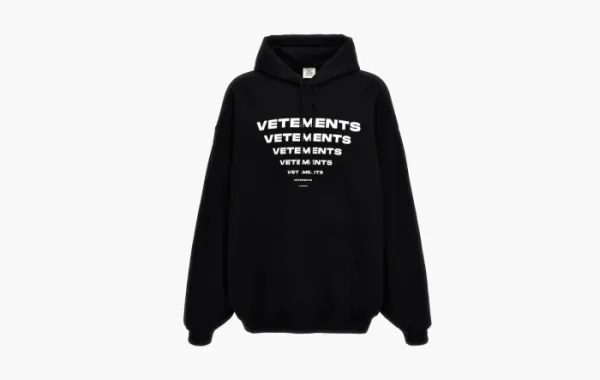 Vetements Pyramid Logo Hoodie Black