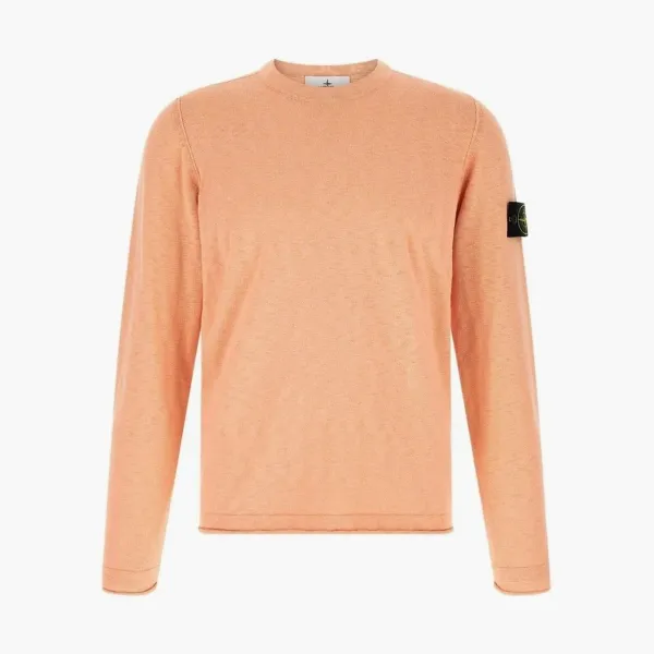 Stone Island Organic Cotton Nylon Crewneck Jumper Plaster Pink