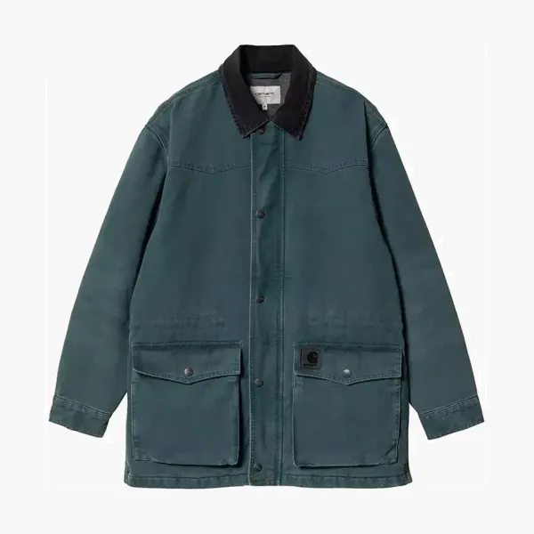 Carhartt WIP Chore Coat Corduroy Collar Teal