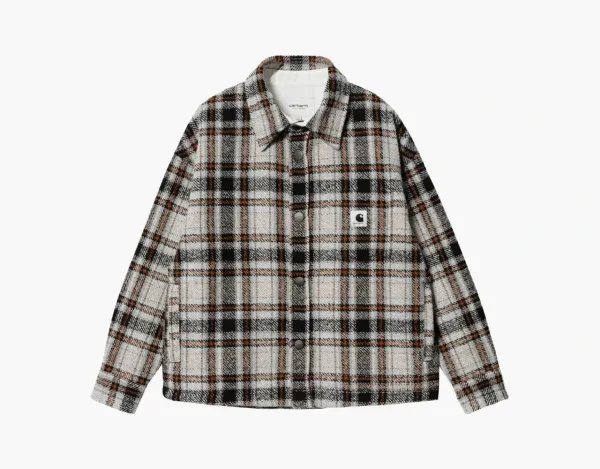 Carhartt WIP Check Flannel Overshirt Brown