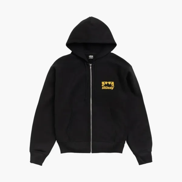 Stussy Box Crown Zip Hoodie Black