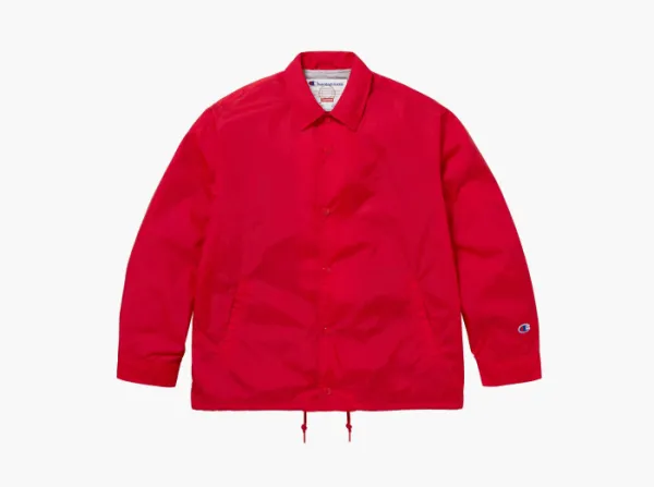 Supreme x Champion Coaches Jacket Red
