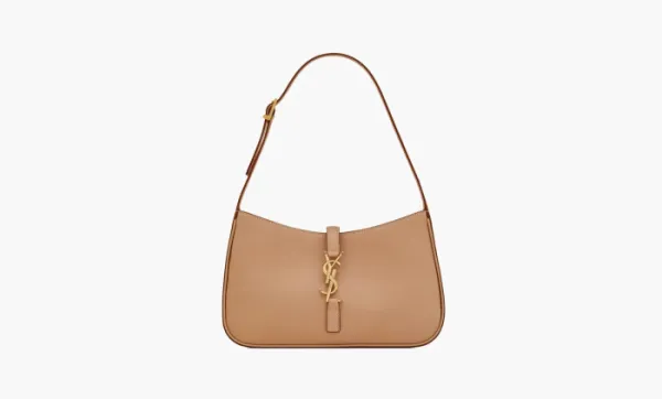 Saint Laurent Bronze Monogram Le 5 A 7 Hobo Bag Vegetable Tanned Leather Brown Gold
