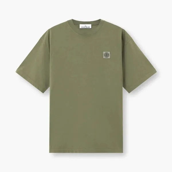 Stone Island Combed Organic Cotton Jersey Military Green