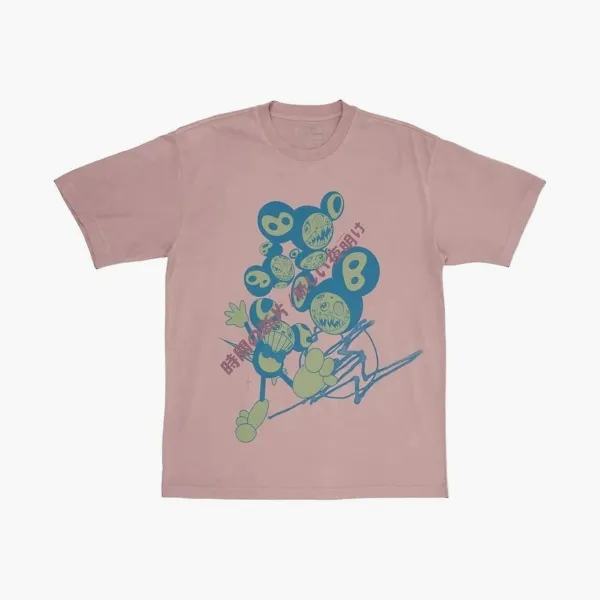 Travis Scott Cactus Jack x Takashi Murakami Tee Pink